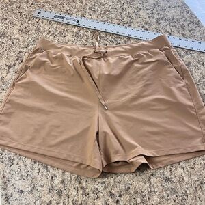 Old Navy active powersoft go dry Women's Tan Athletic Drawstring elastic Shorts